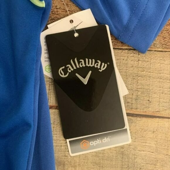 Callaway Opti-Dri Golf Shirt Mens M Magnetic Blue NWT - Picture 3 of 9